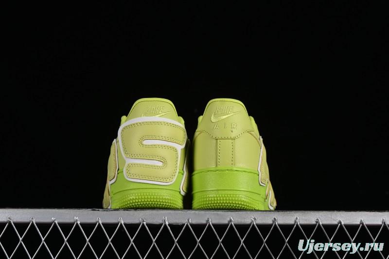 Nike CPFM x Nike Air Force 1 '07 Low Casual Sneakers in Lemon Green with SUNSHINE Design - DC4457-300