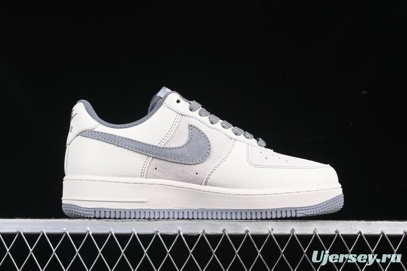 Nike Air Force 1 '07 Low UN Collaboration Pigskin Grey Stitch Low-Top Casual Sneakers - BB7518-018
