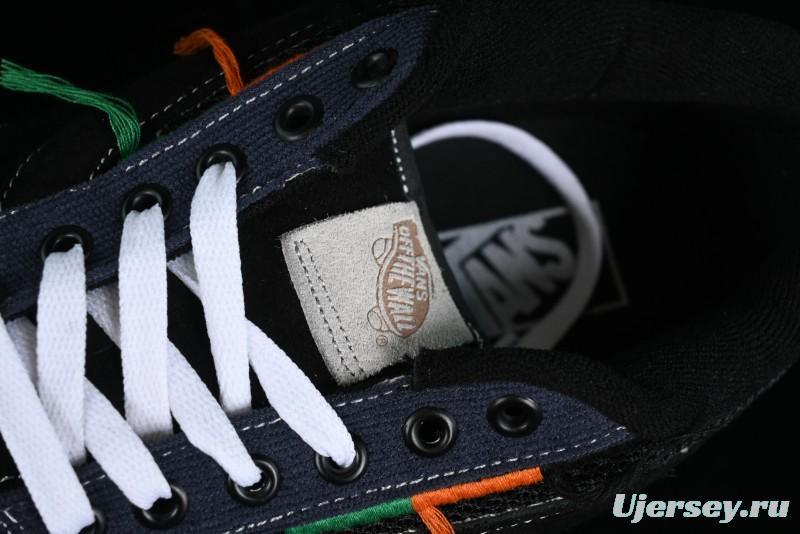 Vans Knu Skool Dragon Whisker Black Blue Slip-Resistant Cushioned Casual Low-Top Sneakers - VN0AUAK335