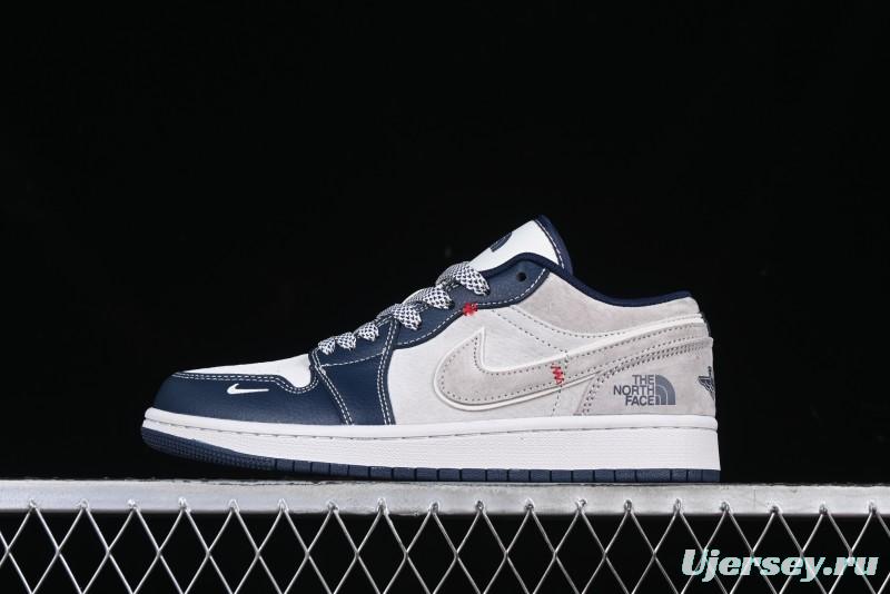 Nike Air Jordan 1 Low AJ1 The North Face Collaboration Blue White Grey Retro Basketball Shoes - DM9188-016