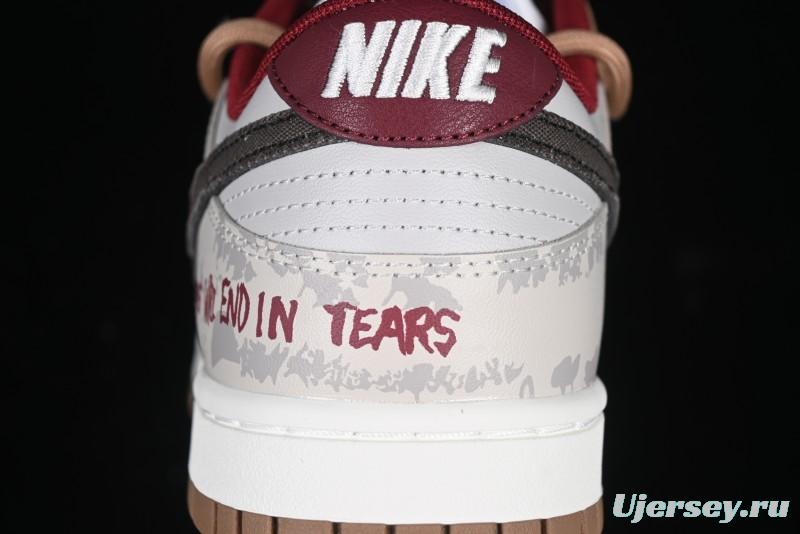 Nike Dunk Low Retro Vintage Distressed Graffiti Deconstructed Casual Sneakers - FB7160-161