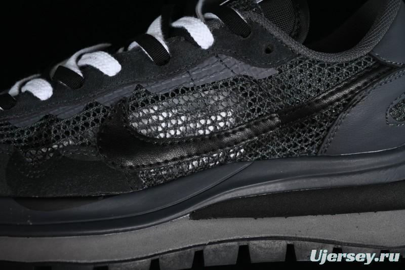 Nike Sacai VaporWaffle 3.0 Deconstructed Sneakers with Overlapping Swoosh and Double Tongue - CV1363-105