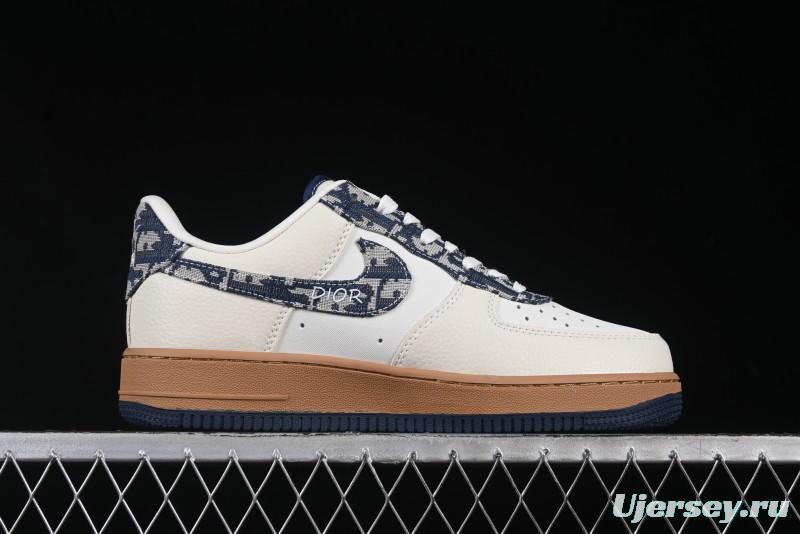 Nike Air Force 1 '07 Low Dior Collaboration Grey Knit Casual Sneakers - KK1988-052