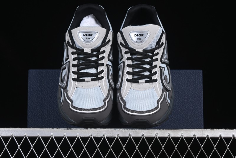Dior B30 Sneakers with Reflective CD30 Logo and Lightweight Rubber Sole - CD30