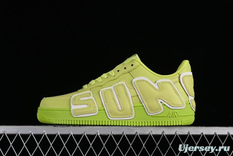 Nike CPFM x Nike Air Force 1 '07 Low Casual Sneakers in Lemon Green with SUNSHINE Design - DC4457-300