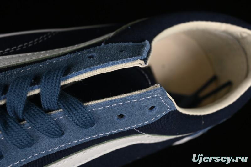 Vans Sk8-Mid Reissue 83 High-End Blue Suede Retro Skate Shoes - VN000CQDDWR