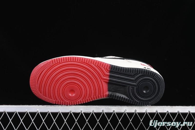 Nike Air Force 1 '07 Low Supreme Snake Year Limited Edition Black Snake Swoosh Low-Top Casual Sneakers - HH7518-033