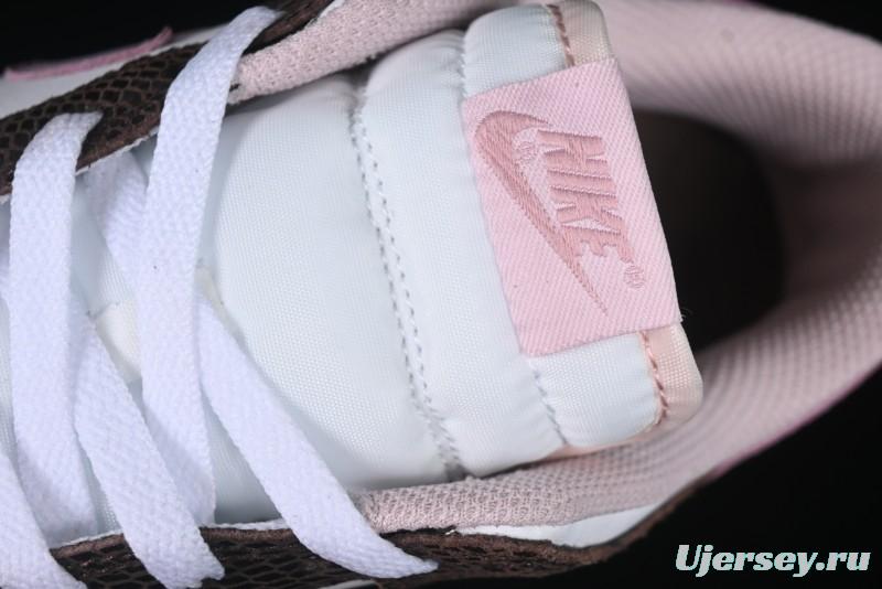 Nike Dunk Low Retro Sneakers in Grey Purple Snakeskin Leather - HV6932-299