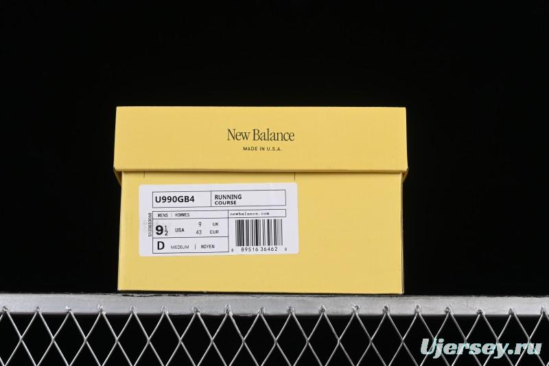 New Balance 990 Series Premium Made in USA Retro Casual Running Shoes - U990GB4