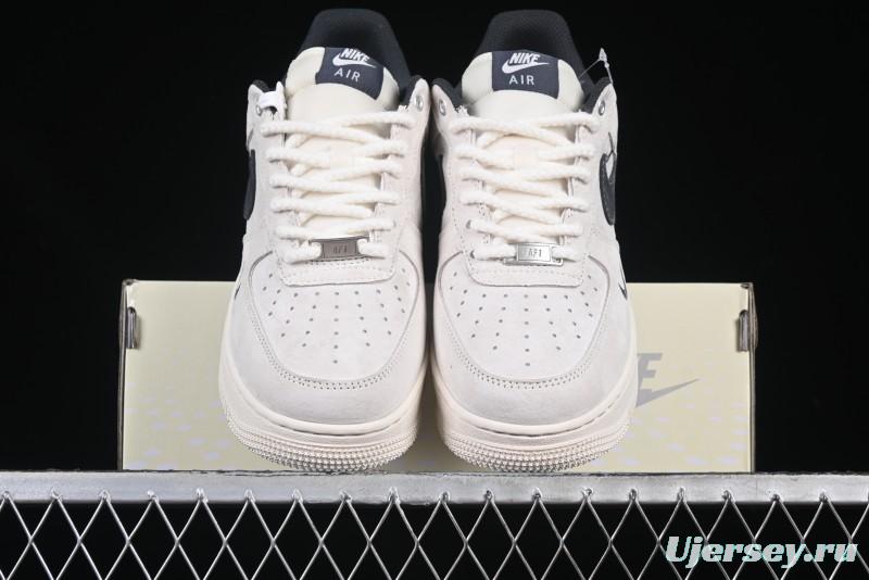 Nike Air Force 1 '07 Low Champion Collaboration Dual-Tone Grey Swoosh Triple Mini Swoosh Low-Top Casual Sneakers - SJ6698-022