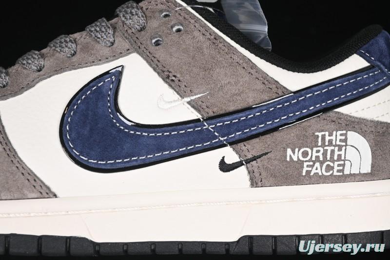 Nike SB Dunk Low The North Face Collaboration - Mysterious Grey Anniversary Edition Customized Low-Top Casual Skate Shoes - XS1086-006