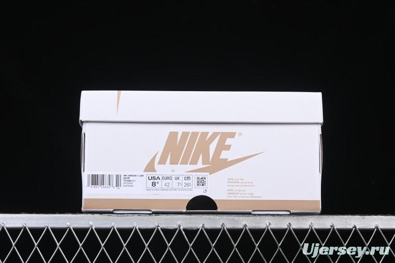 Nike Travis Scott x Air Jordan Low OG SP AJ1 Retro Sneakers in Pure White - TD1228-111