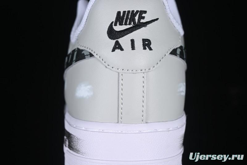 Nike Air Force 1 '07 Low Shadow Knight Grey White Black Casual Sneakers - CW2288-111