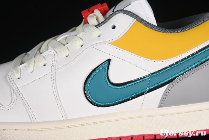 Nike Air Jordan 1 Low AJ1 Mismatch Colorway Low-Top Casual Sneakers - HV4511-133