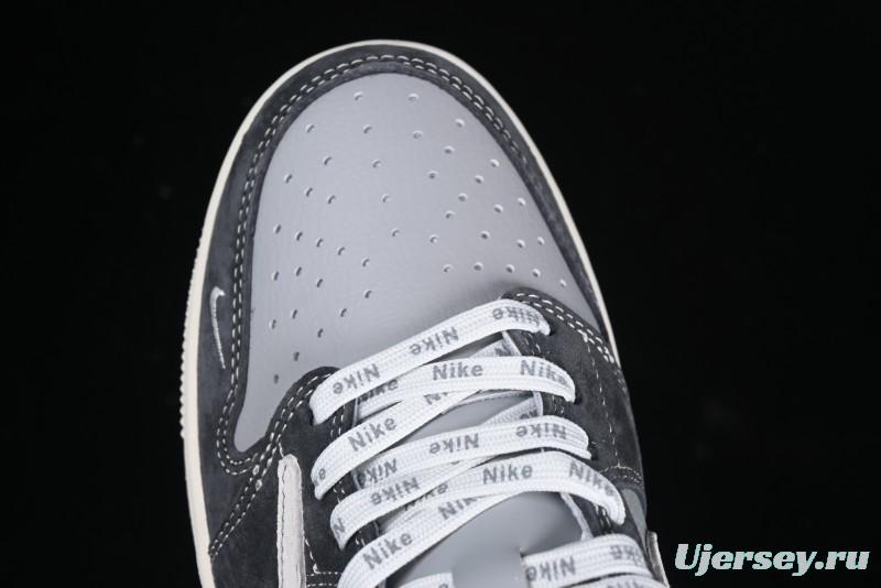 Nike Travis Scott x Fragment Design x Air Jordan 1 Low OG SP AJ1 Retro Sneakers in Traffic Grey - CF3688-055