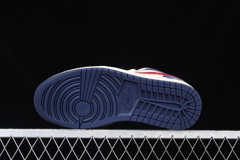Nike Air Jordan 1 Low AJ1 The North Face Collaboration Grey Blue Red Hook Retro Basketball Shoes - DM9188-012