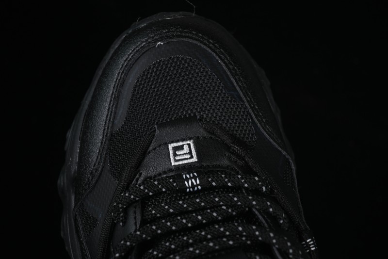 Fila Fusion Retro Mars Running Shoes with Lace-Up Design and Cushioned Sole - F12W422103FBK