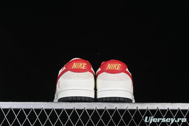 Nike SB Dunk Low Year of the Snake Limited Edition Auspicious Clouds Red Hook Anniversary Custom Low-Top Casual Skate Shoes - DJ2024-094