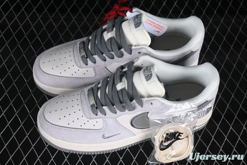 Nike Air Force 1 '07 Low The North Face Collaboration Grey Pigskin Grey Sole Low-Top Casual Sneakers - XZ6188-915