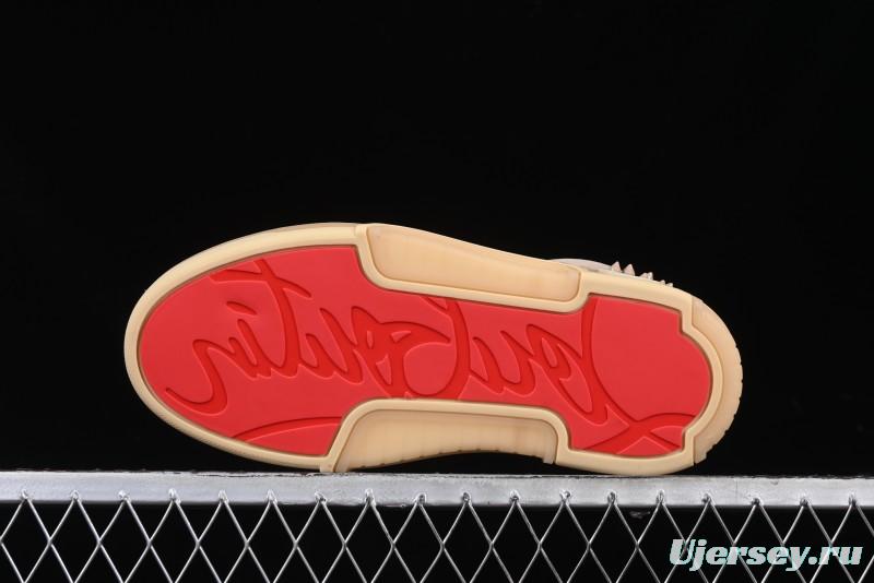 Christian Louboutin Funnyto Flat Comfortable Fashion Low Top Sneakers in Taupe - X.D4