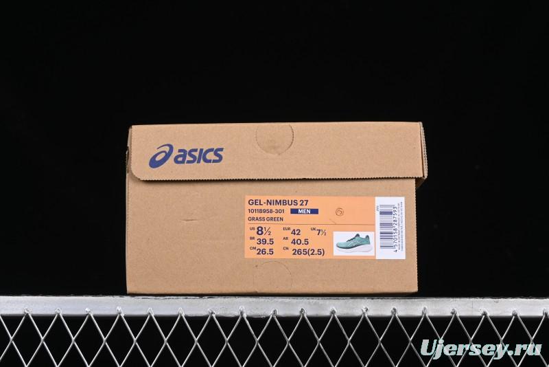 Asics Gel-Nimbus 27 Retro Breathable Casual Shoes Cushioned Men's Durable Running Shoes - 1011B958-301