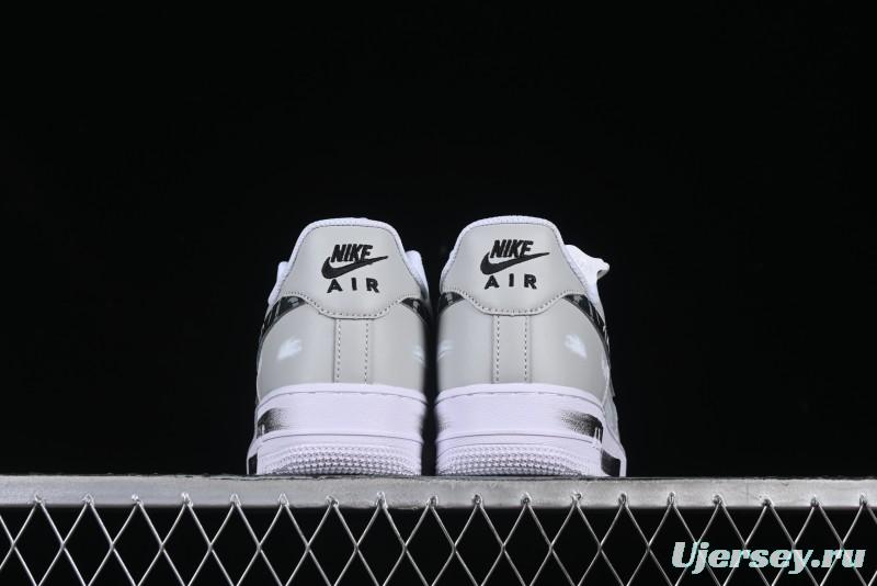 Nike Air Force 1 '07 Low Shadow Knight Grey White Black Casual Sneakers - CW2288-111