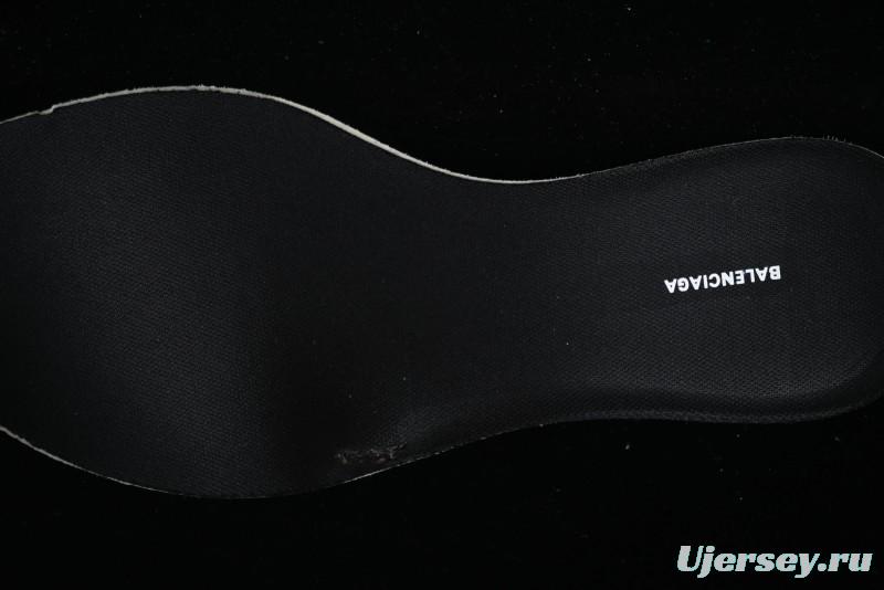 Balenciaga Monday Leather Round Toe Lace-Up Low-Top Lifestyle Sneakers - WDTSC9110