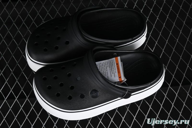 Crocs Crocband Platform Rainbow Comfortable Thick-Soled Clogs - B.D4