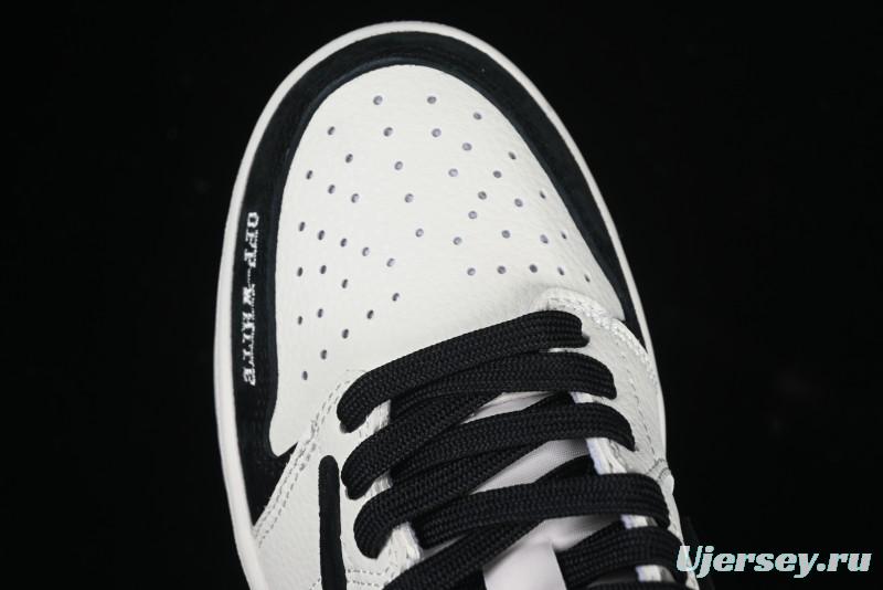 Nike Travis Scott x Fragment Design x Air Jordan 1 Low OG SP AJ1 Off-White Collaboration Casual Sneakers - DM7866-065