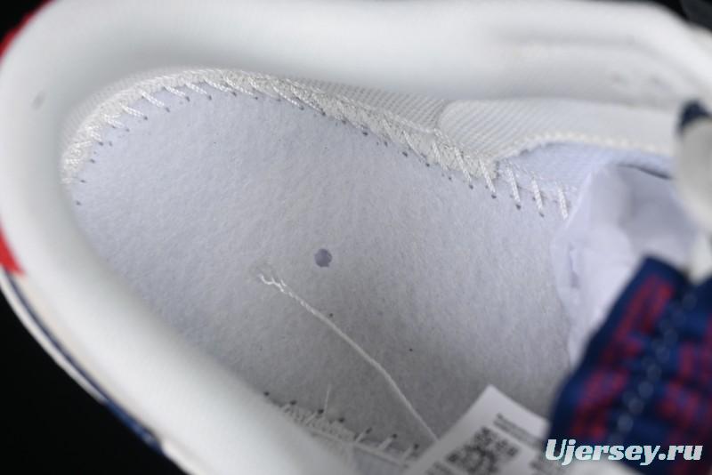 Nike SB Dunk Low Supreme Collaboration - Off-White 3D Navy Swoosh Anniversary Custom Low-Top Casual Sneakers - FC1688-204