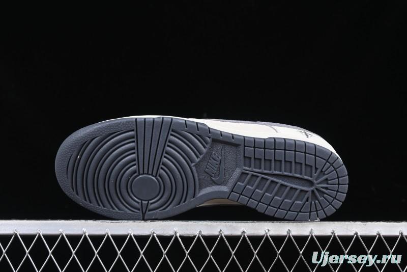 Nike SB Dunk Low Chrome Hearts Collaboration Cross Print Grey Swoosh Anniversary Custom Low-Top Casual Sneakers - DJ2024-064