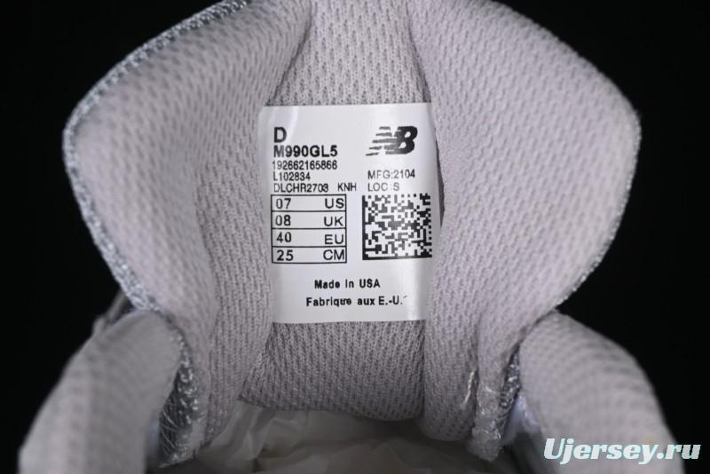 New Balance 990 Series Premium USA-Made Retro Running Shoes - M990GL5