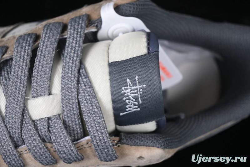 Nike Air Force 1 '07 Low Stussy Collaboration - Lambskin Brown Low-Top Casual Sneakers - XZ6188-888