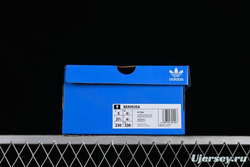 Adidas Originals Bermuda Suede Slip-Resistant Wear-Resistant Lightweight Low-Top Sneakers - GY7386