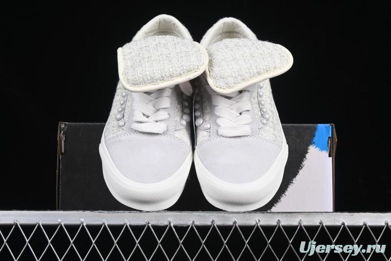 Vans Skool Ext Pearl White Low-Top Casual Skate Shoes - VN000EEMQC5