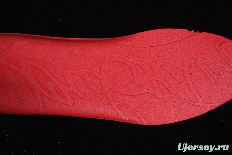 Christian Louboutin Funnyto Flat Comfortable Fashion Low-Top Sneakers with Raw Ice Blue Sole - X.D4