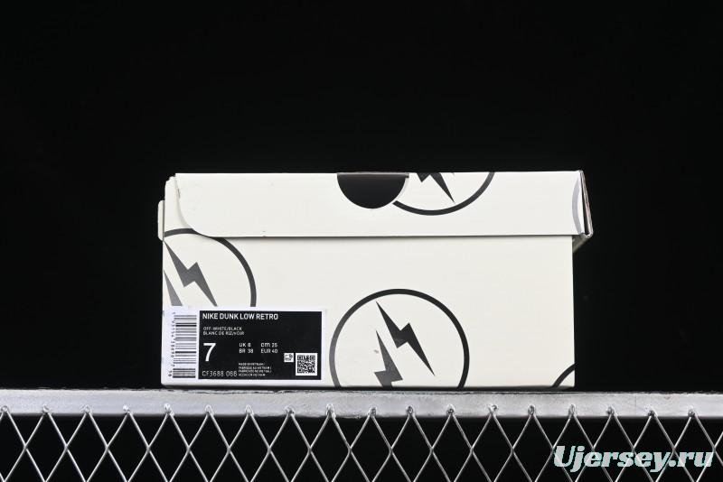 Nike Travis Scott x Fragment Design x Air Jordan 1 Low OG SP AJ1 Retro Sneakers with Reverse Swoosh - CF3688-066