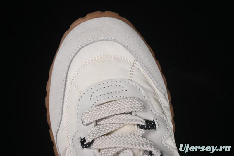 Miu Miu Suede Round Toe Lace-Up Women's Low-Top Casual Shoes in Beige - 99D4