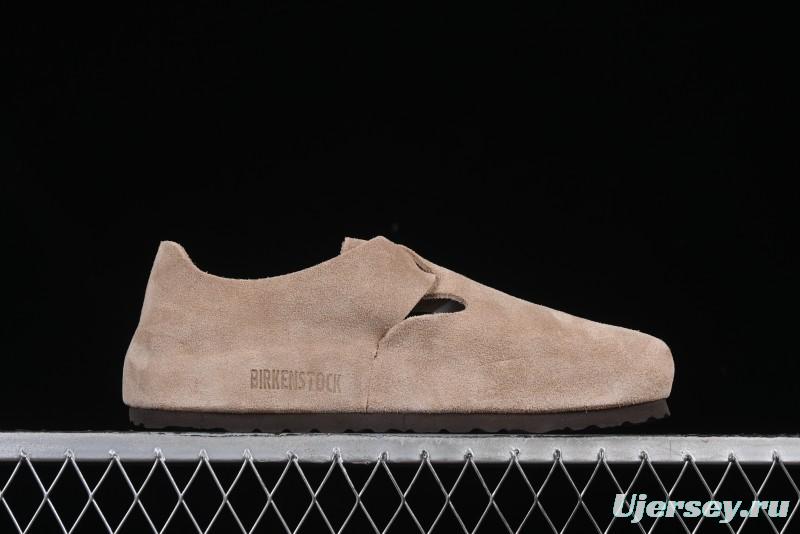 Birkenstock London BS Unisex Slip-On Comfort Shoes with Soft Suede Leather and Lambswool Insole - G.D4