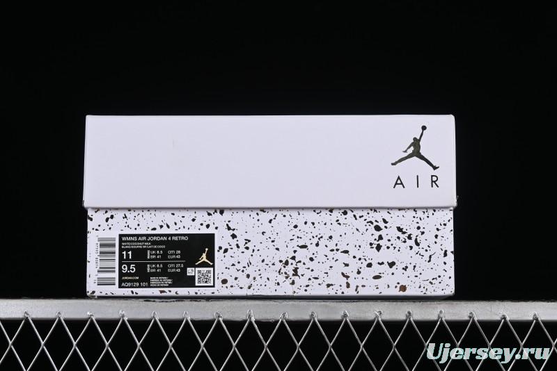 Nike Air Jordan 4 Retro Vivid Sulfur Basketball Shoes - AQ9129-101