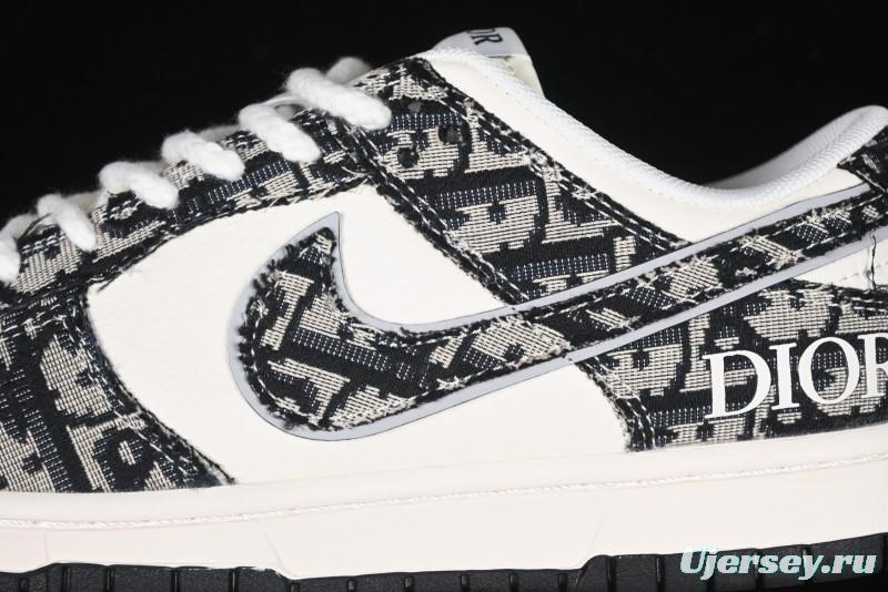 Nike SB Dunk Low Dior Collaboration Anniversary Customized Low-Top Casual Skate Shoes - YX5066-248