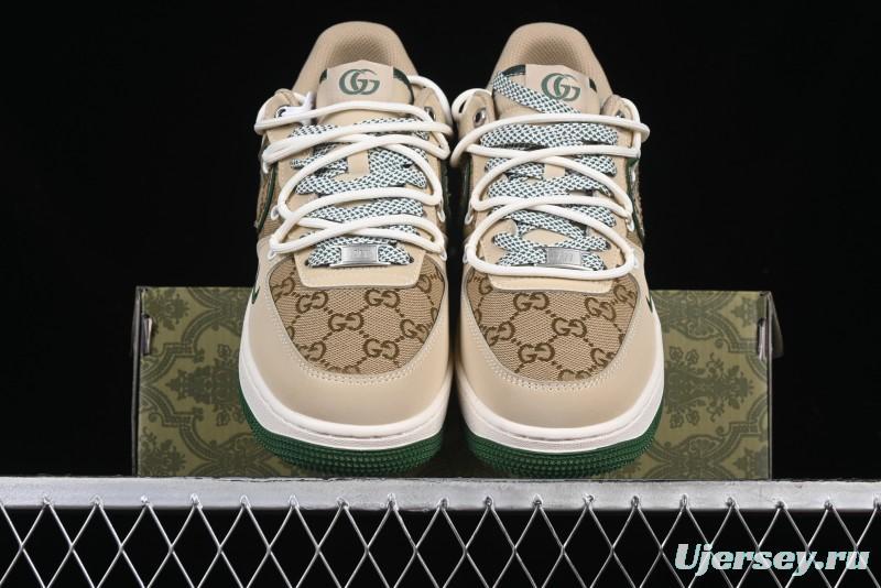 Nike Air Force 1 '07 Low Gucci Collaboration Lace-Up Low-Top Casual Sneakers - SJ1198-102