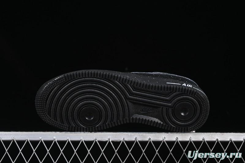 Nike Air Force 1 '07 Low 2D Anime Theme Black White Splatter Casual Sneakers - CK0316-059