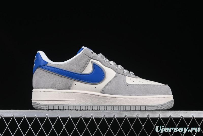 Nike Air Force 1 '07 Low The North Face Collaboration Grey Blue Swoosh Casual Shoes - XZ6188-745