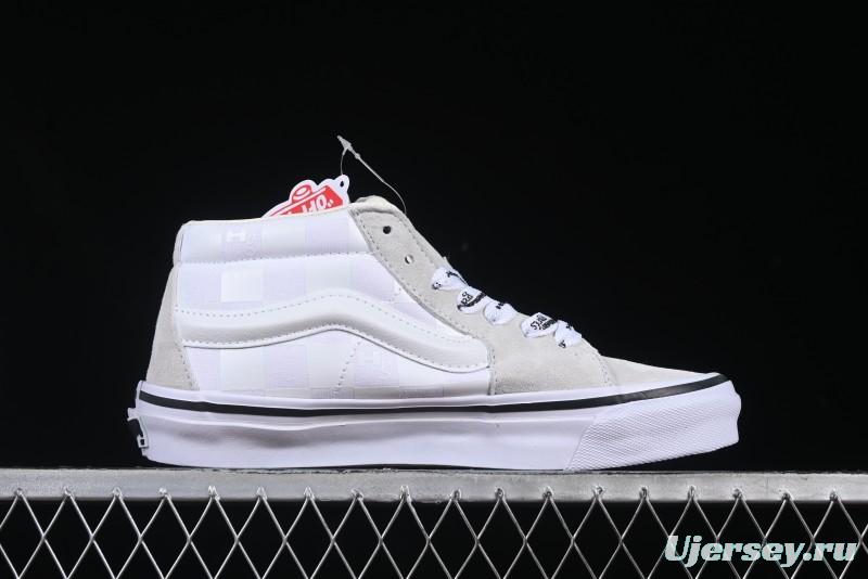 Vans HommeGirls x Sk8-Mid Fashion Casual Mid-Top Suede Skate Shoes with Bold Side Stripes - VN000NBN2VZ