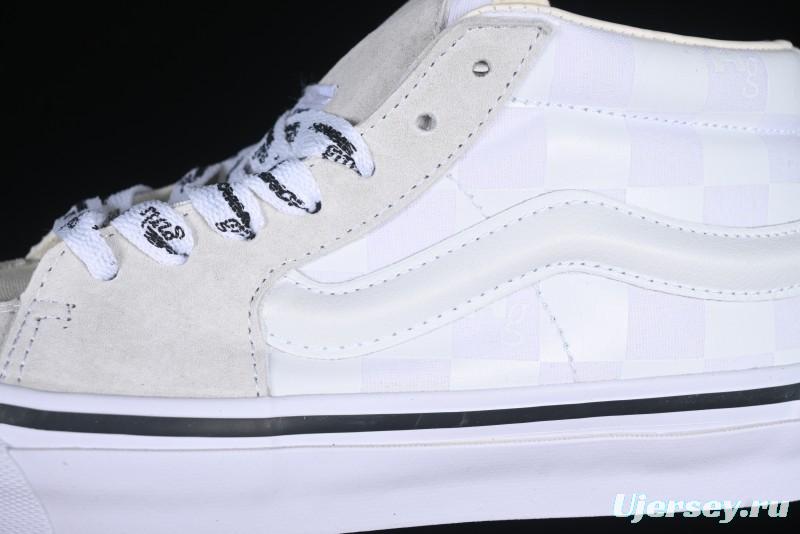 Vans HommeGirls x Sk8-Mid Fashion Casual Mid-Top Suede Skate Shoes with Bold Side Stripes - VN000NBN2VZ