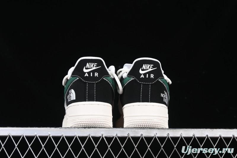 Nike Air Force 1 '07 Low The North Face Collaboration Black Green Lace-Up Low-Top Casual Sneakers - SJ1198-110