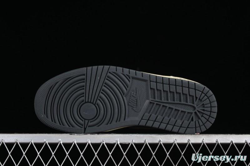 Nike Air Jordan 1 Low AJ1 Custom Black Green Low-Top Culture Casual Sneakers - DC0774-001