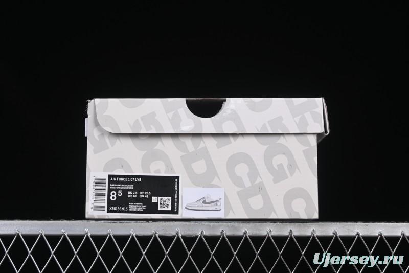 Nike Air Force 1 '07 Low The North Face Collaboration Grey Pigskin Grey Sole Low-Top Casual Sneakers - XZ6188-915