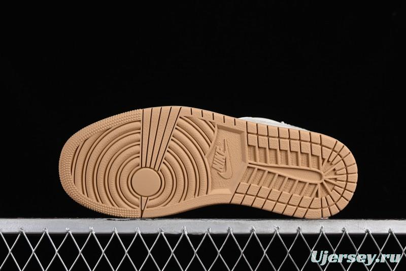 Nike Air Jordan 1 Low OG SP Travis Scott x Fragment Design Retro Sneakers with Reverse Swoosh - SJ2068-006